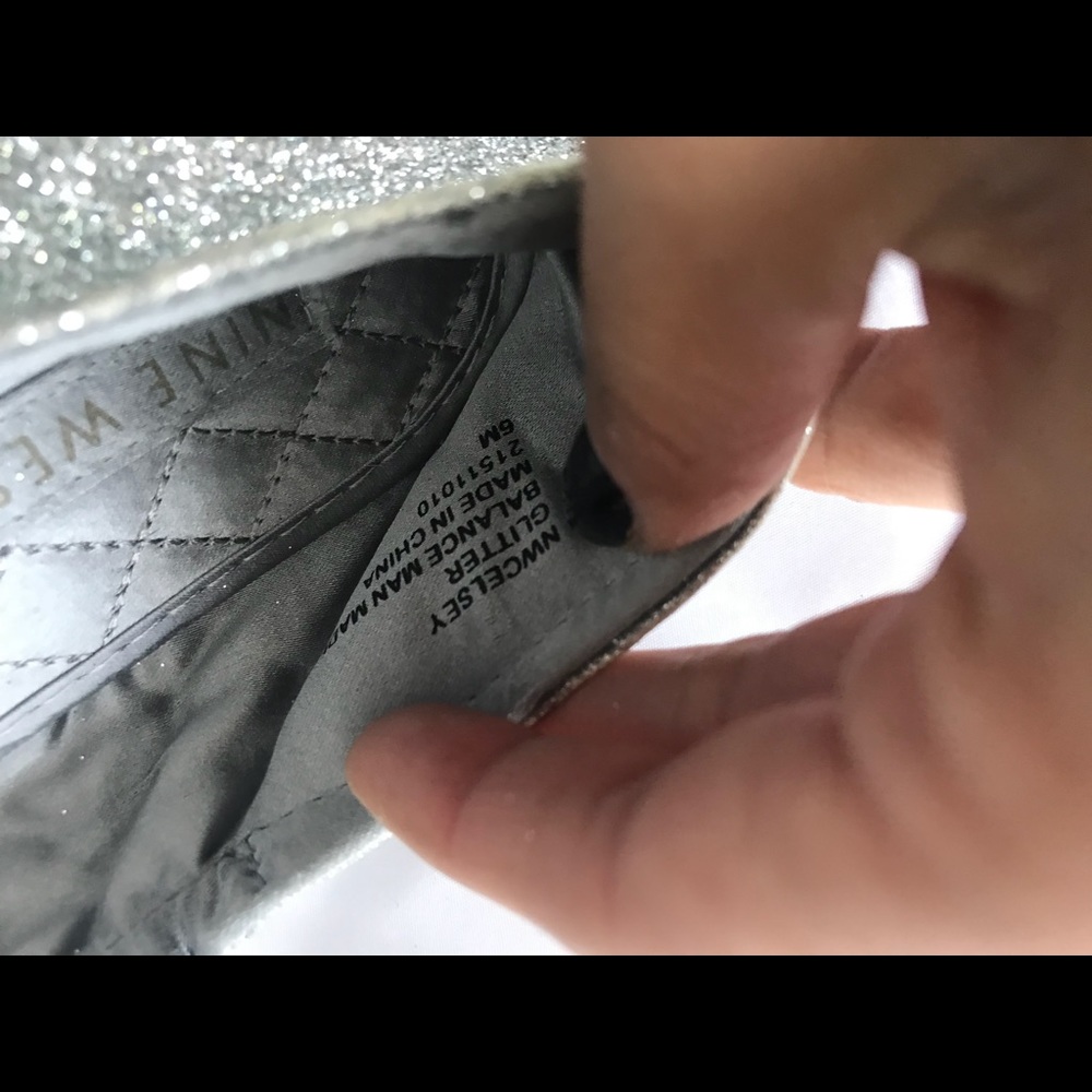 Glittery Nine West prom flats size 6 - Picture 5 of 8